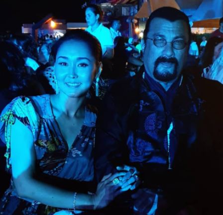 Erdenetuya Batsukh with her husband Steven Seagal